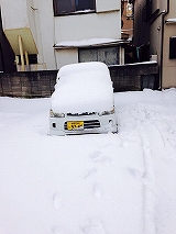 雪に埋もれた車